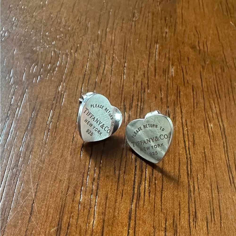 Tiffany & Co. Silver Heart Stud Earrings
